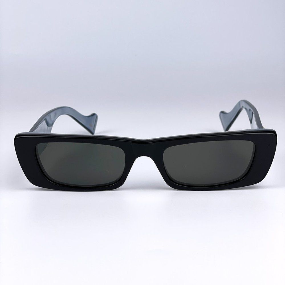 NEW Gucci GG0516S 001 Black Silver Rectangle Women Sunglasses - Picture 5 of 15